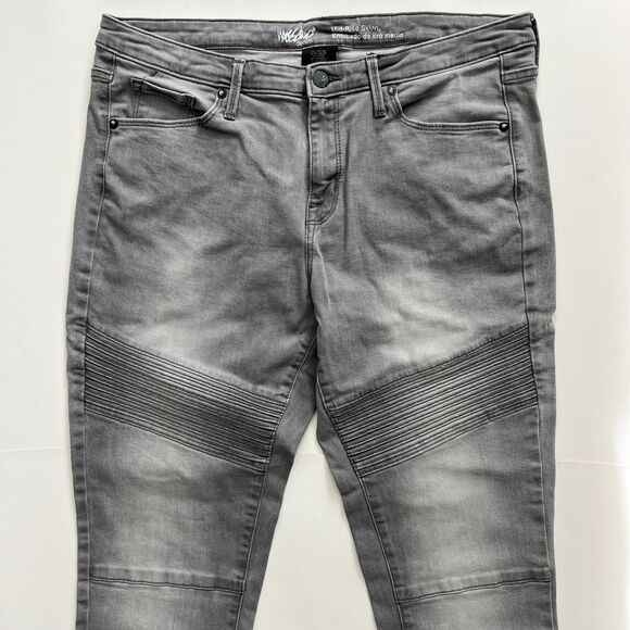 Mossimo Denim Gray Mid-Rise Skinny Leg Cotton Jeans 14R - Picture 4 of 6